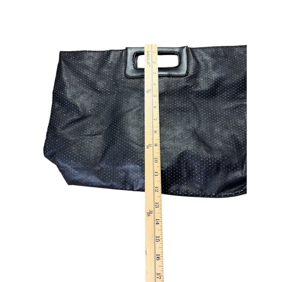 Victoria's Secret Black Tote Bag Sparkle Perforated Design - Picture 6 of 8